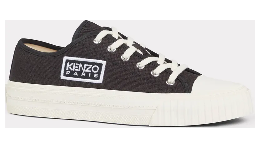 Kenzo Baskets Brodées ‘Kenzo Foxy’ En Toile Homme Noir – Taille 40 (FE55SN015F70)