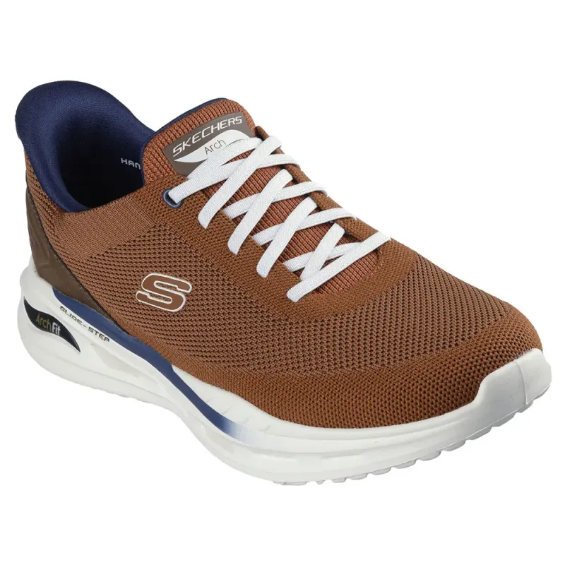 Skechers Arch Fit Herren Sneakers Schuhe grau GLIDE STEP 210994 für Herren, braun, Größe 41 EU (210994-RST)