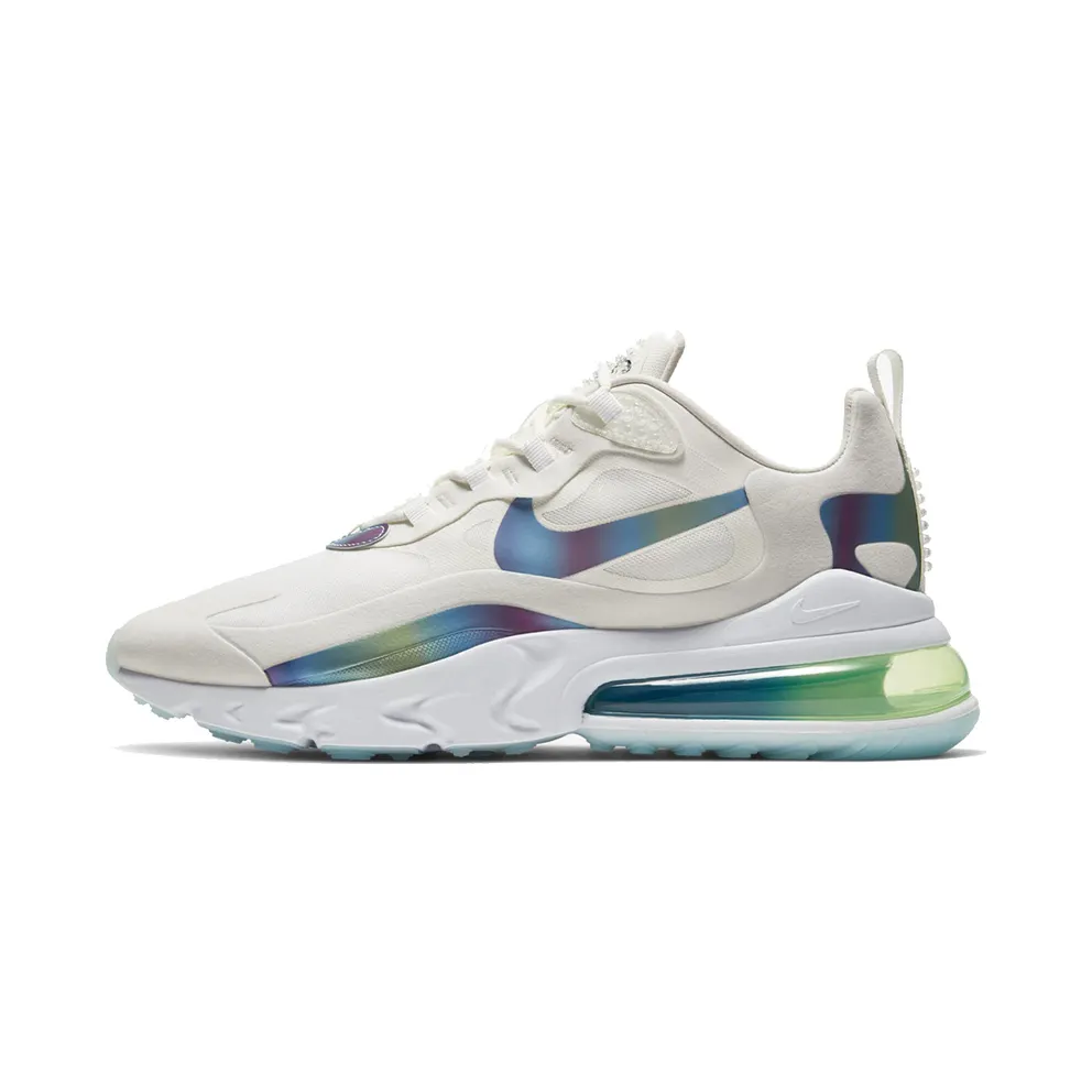 Nike Air Max 270 React Bubble Pack White Summit White/Multi-Color-Platinum Tint (CT5064-100)