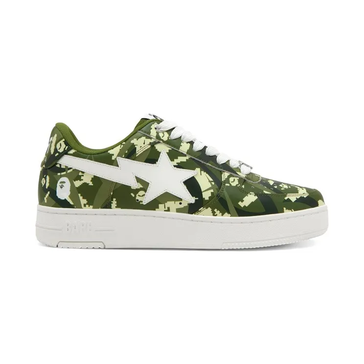 A Bathing Ape Bape Sta Low CLOT Green Digital Camo (001FWL731931-GRN)