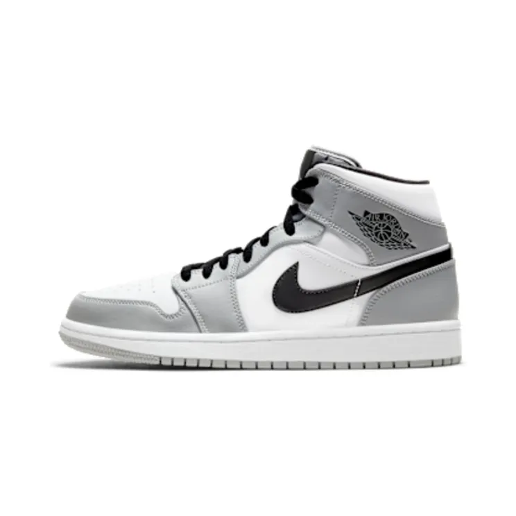 Air Jordan 1 Mid’Light Smoke Grey’ “Light Smoke Grey / White / Black” (554724-092)