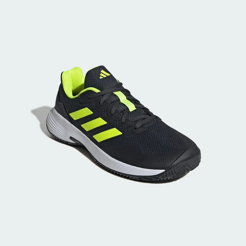 Adidas Gamecourt 2.0 Tennis Shoes Carbon / Lucid Lemon / Cloud White (JH9013)