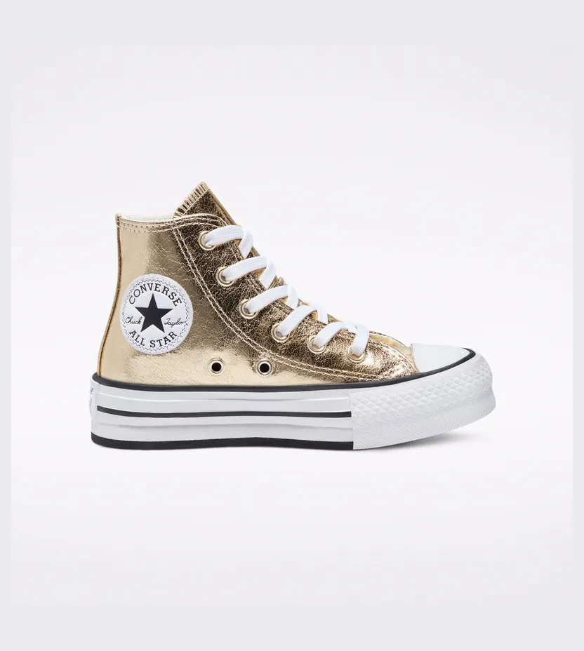 Converse Digital Powder EVA Platform Chuck Taylor All Star High Top Gold/white/black (670546C)