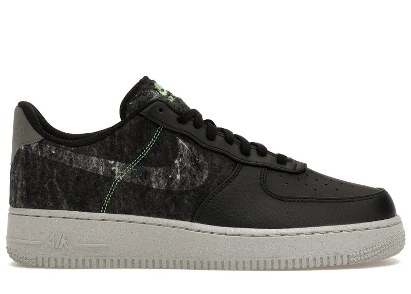 Nike Air Force 1 ’07 LV8 Black Electric Green Black/Electric Green/Light Bone (CV1698-001)
