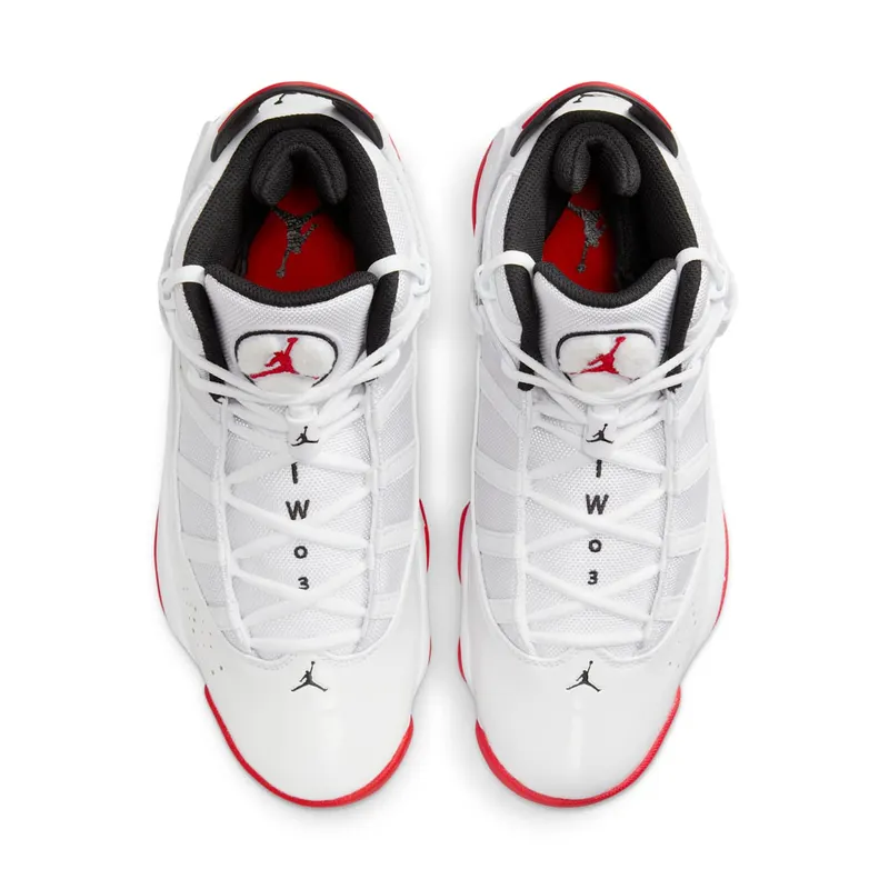 Jordan 6 Rings “White / University Red” (322992-160)