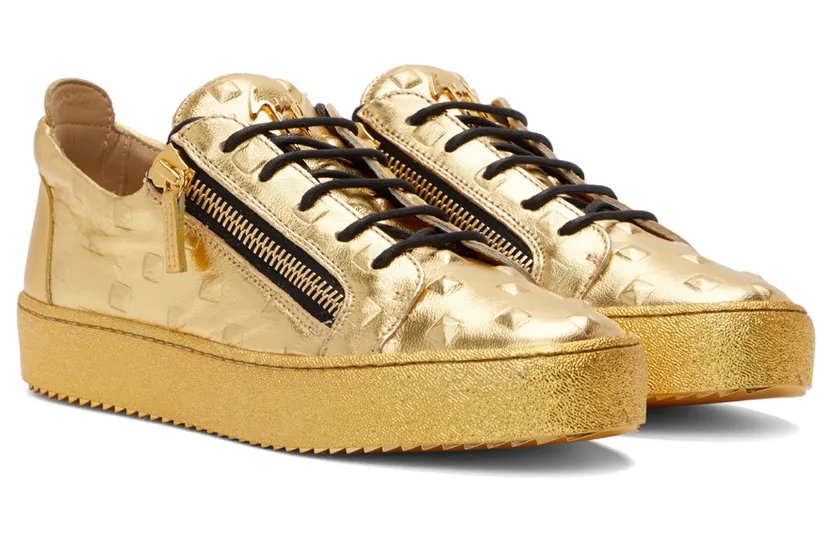 Giuseppe Zanotti Gold Pyramid Frankie Sneakers (RM20059-92334) (4)