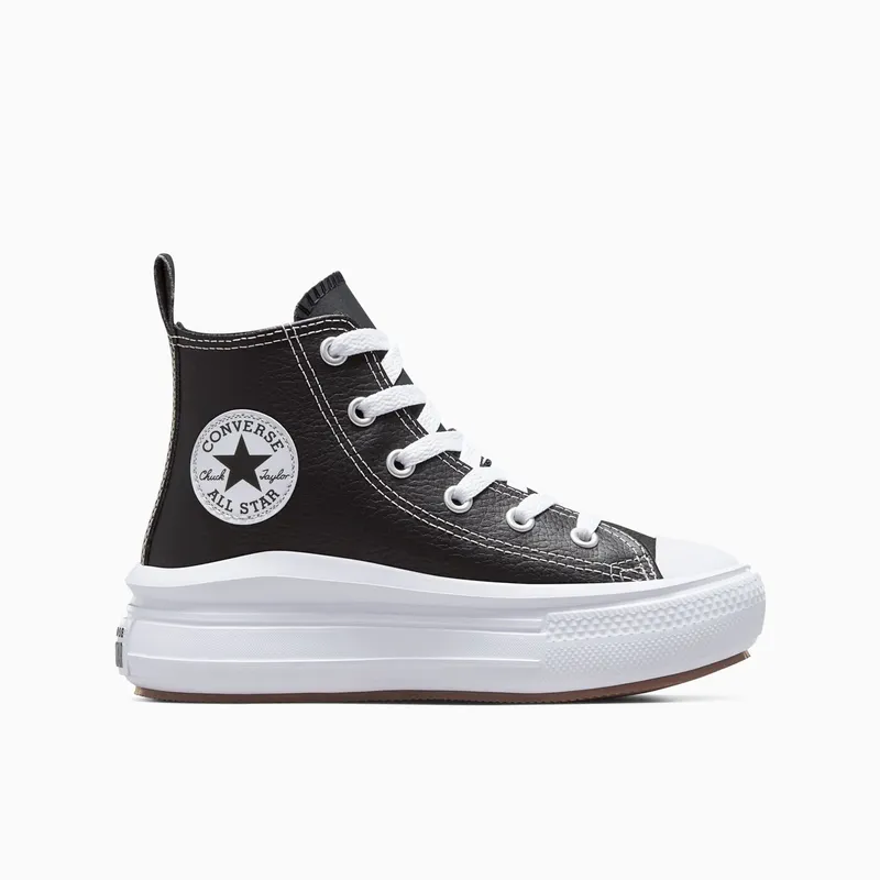 Converse Chuck Taylor All Star Move Platform Leather Black/Black/White (A02067C)