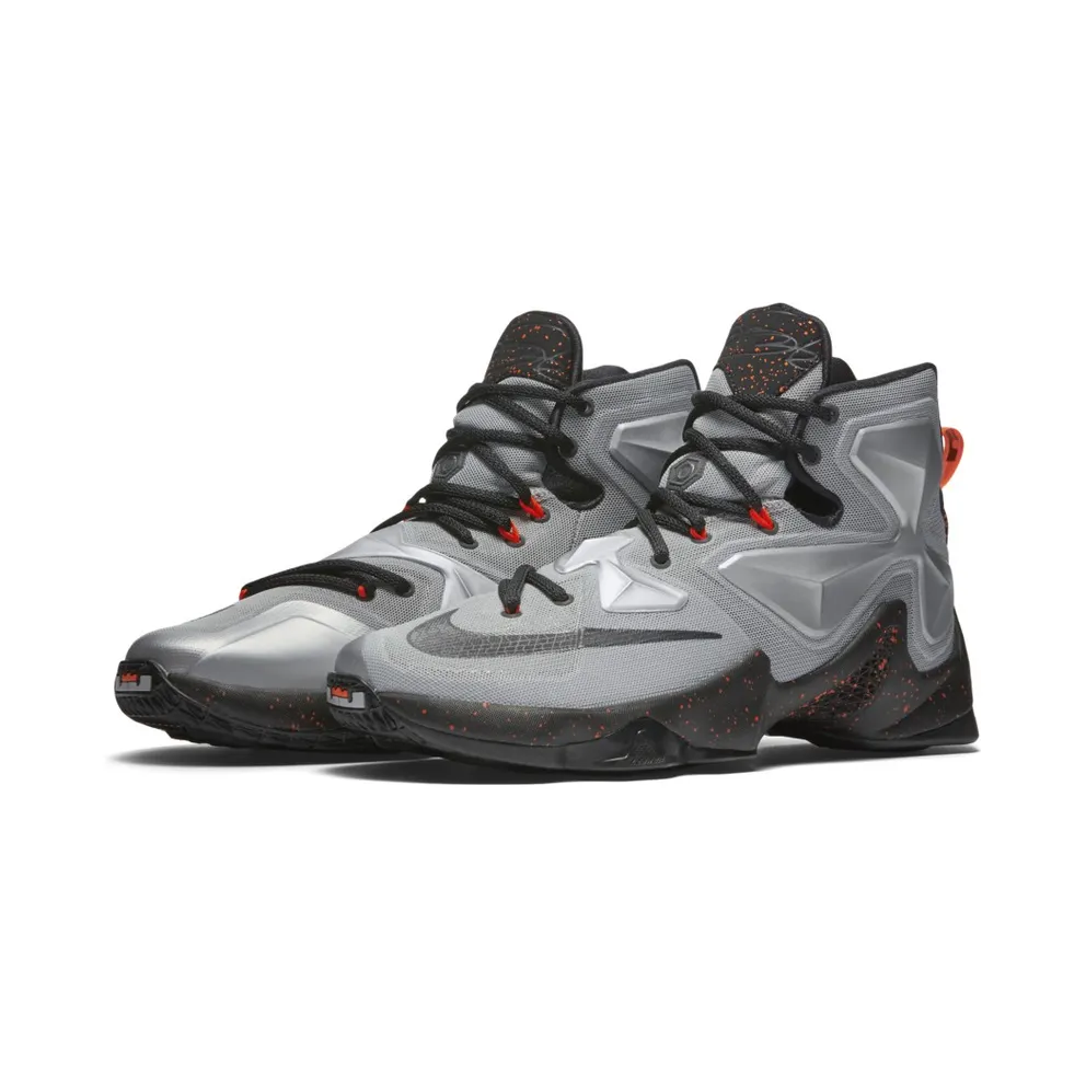Nike LeBron 13 Lava Metallic Silver/Energy-Hyper Jade-Black (807219-003)