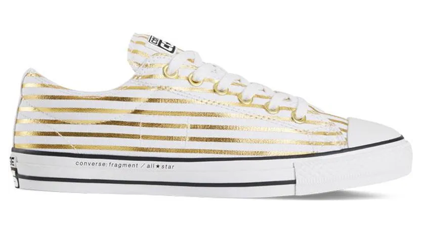 Converse Fragment Design x Chuck Taylor All Star Low ‘Gold Stripe’ White/Rich Gold (148371C)