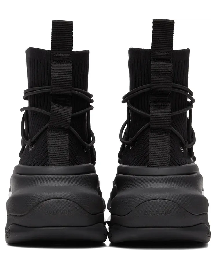 Balmain Black B-Bold Hiking Sneakers (XM1VH283TLDK) (2)