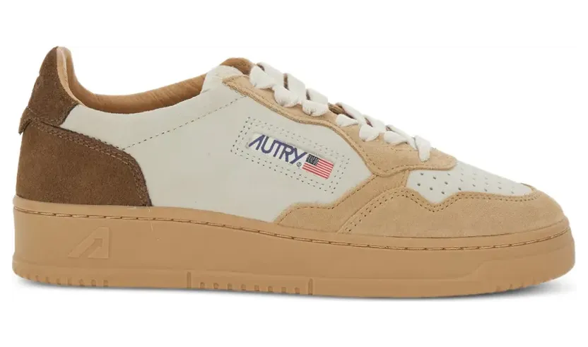 Autry Medalist low-top sneakers met vlakken – Beige (AULWTS31PEANTUNDRA)