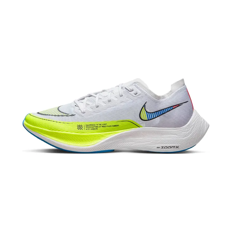 Nike ZoomX Vaporfly Next% 2 “White / Volt / Racer Blue / Black” (CU4111-103)