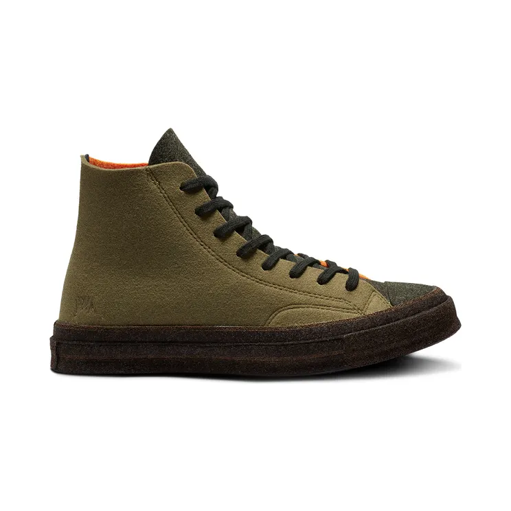 Converse J.W. Anderson x Chuck 70 Hi Top ‘Felt’ Stone Grey/Flame Orange/Black (162953C)