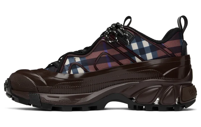 Burberry Burgundy Check Arthur Sneakers (8055586) (3)