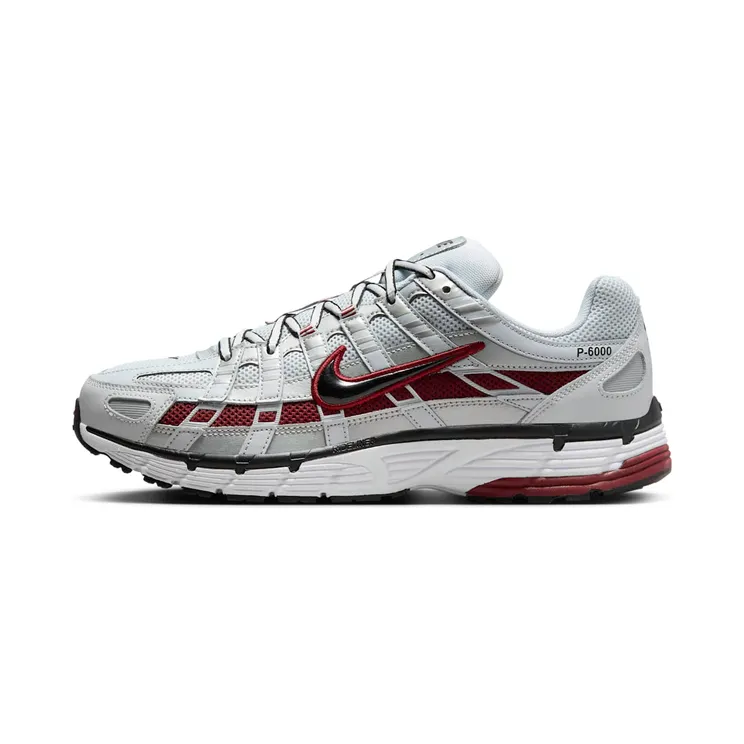 Nike P-6000 “Pure Platinum / Metallic Platinum / White / Dark Team Red” (CD6404-020)