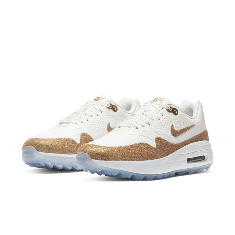 Nike Air Max 1 Golf Swarovski (W) Summit White/White-Metallic Gold (BV0658-111)