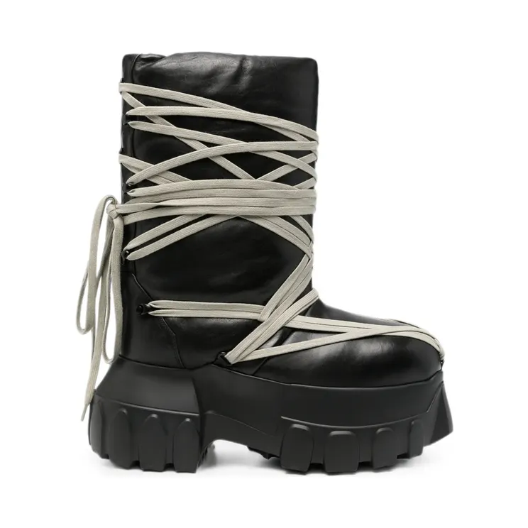 Rick Owens Mega Bumper Lace-up “Black” (RU02F4862 LGYPW1 99)