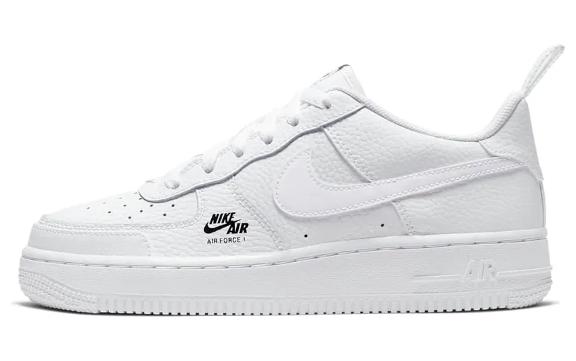 Nike Air Force 1’Mini Logo’ GS White/Grey Fog/Black/White (CV9604-100)