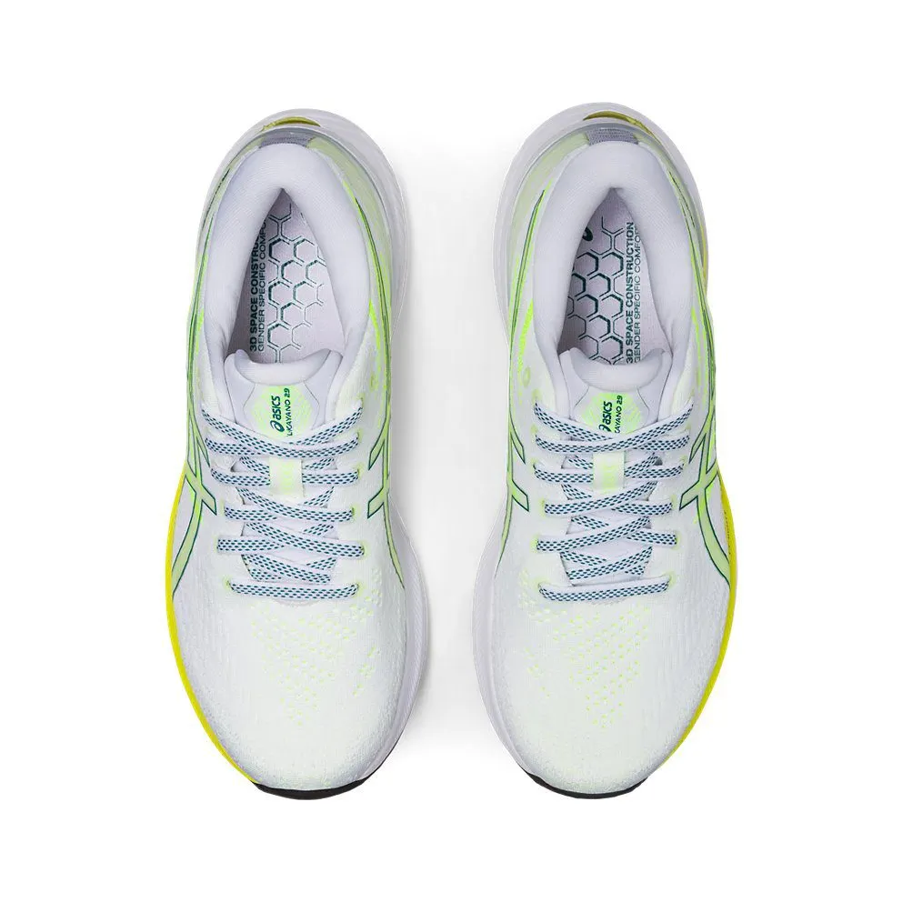 ASICS Gel-Kayano 29 White Velvet Pine Safety Yellow (1012B272-100)