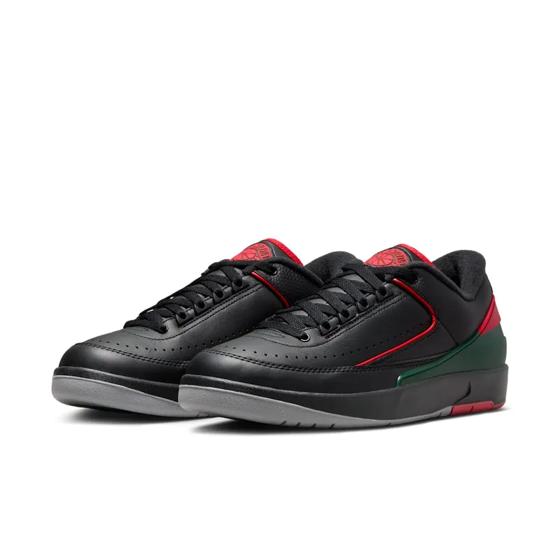 Air Jordan 2 Low ‘Origins’ Black/Fir/Cement Grey/Fire Red (DV9956-006)