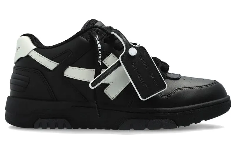 OFF-WHITE Out Of Office OOO Low Tops Black White (2025) (OMIA189C99LEA0191001)