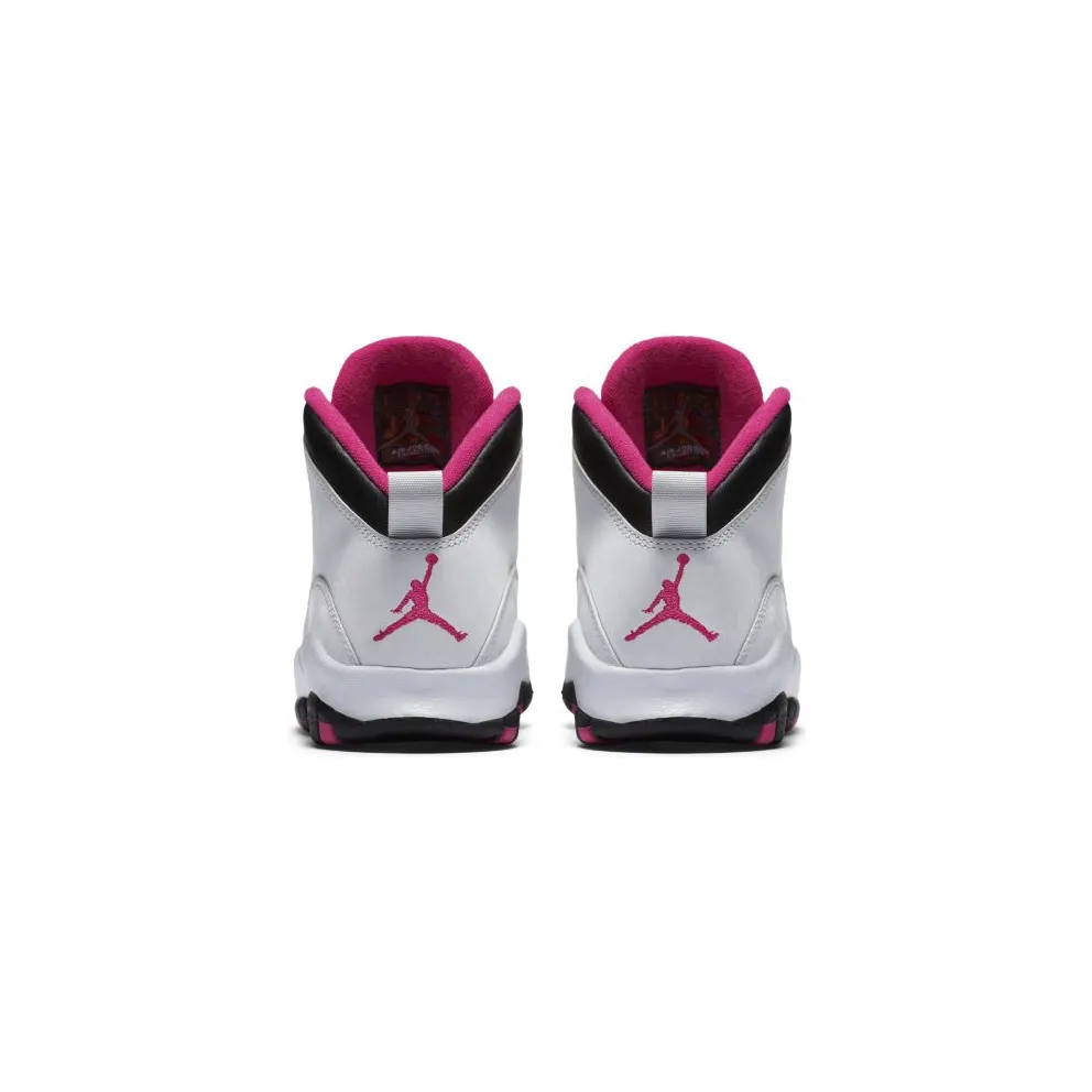 Jordan 10 Retro Vivid Pink (GS) Pure Platinum/Black-Vivid Pink (487211-008)