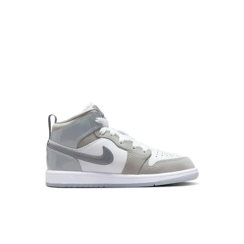 Air Jordan 1 Mid SE PS “White Medium Grey Cool Grey” (HF3194-100)