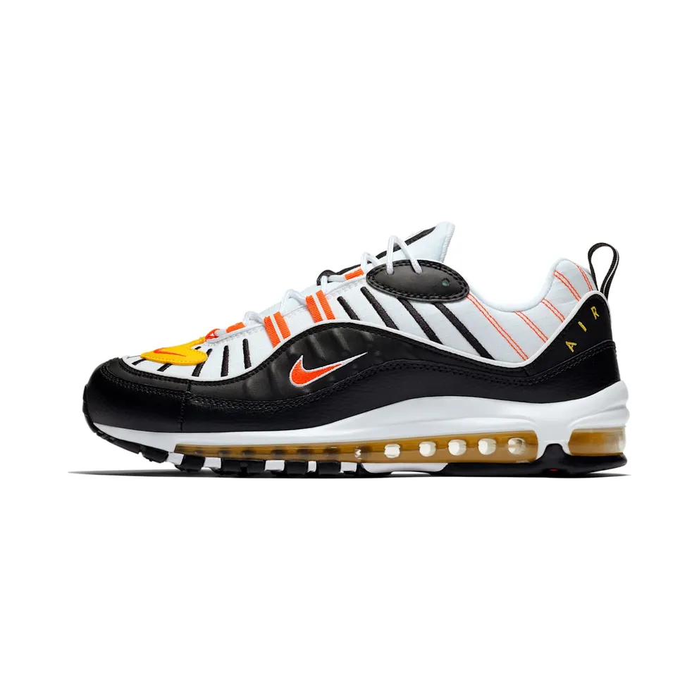 Nike Air Max 98 Black White Yellow Crimson (640744-016)