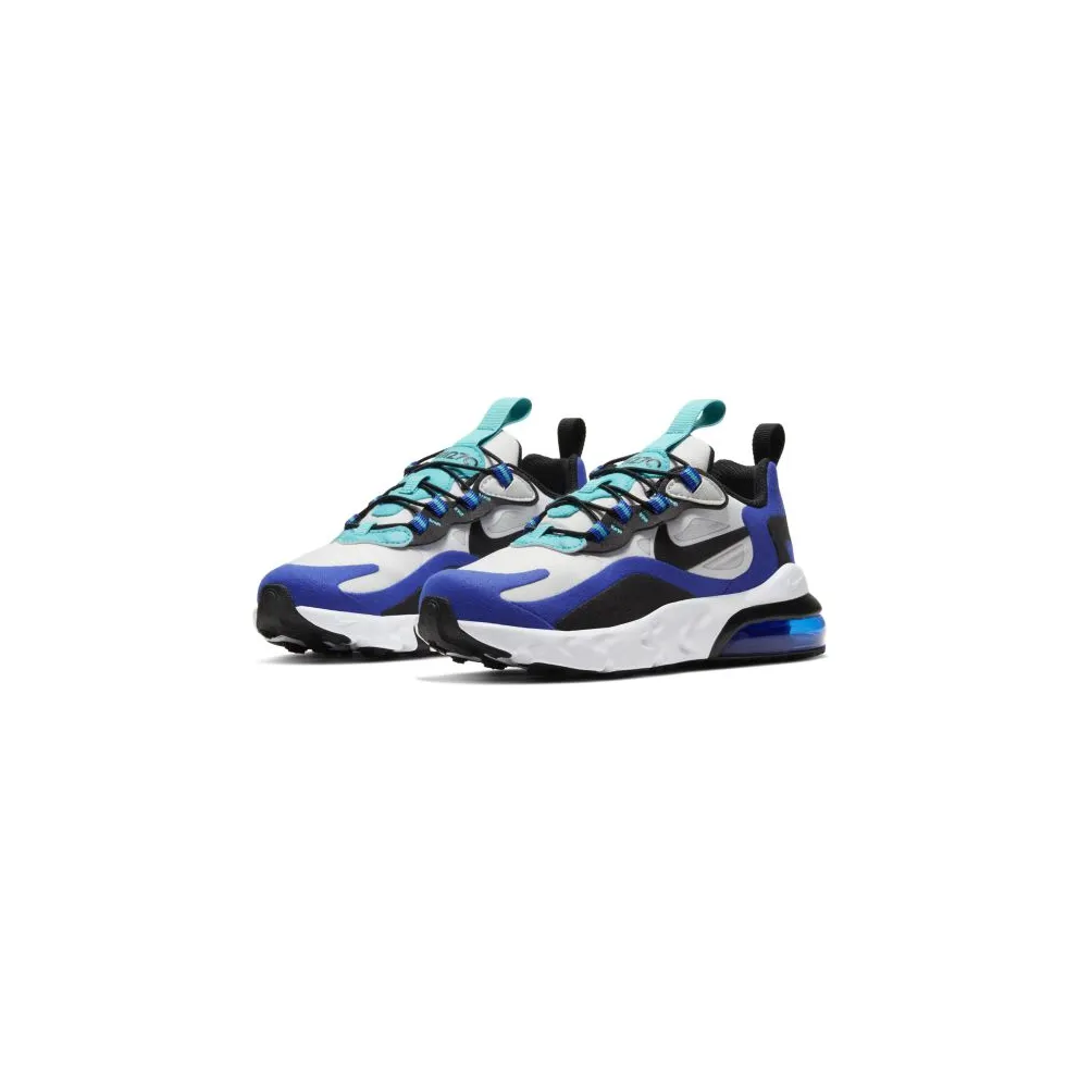 Nike Air Max 270 React White Hyper Blue Oracle Aqua (PS) White/Hyper Blue-Oracle Aqua-Black (BQ0102-105)