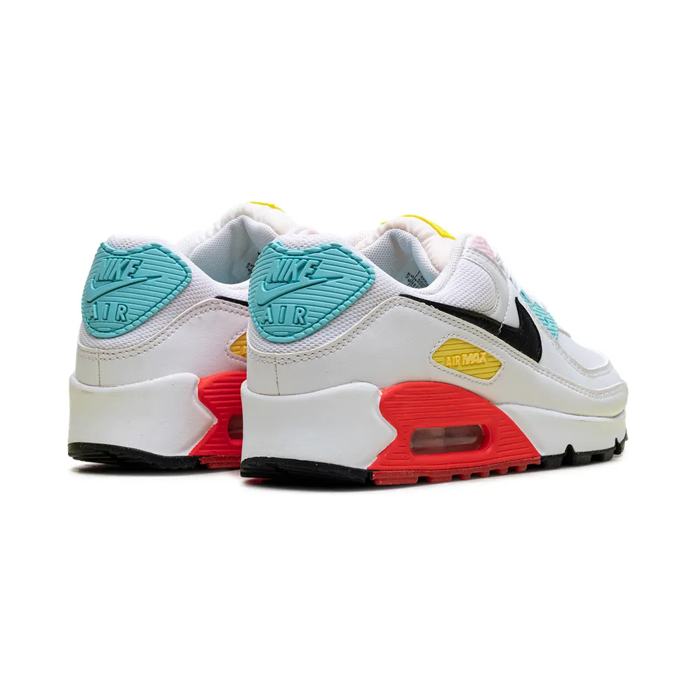 Nike Air Max 90 “White / Black / Pink Foam / Bright Crimson” (FZ3622-100)