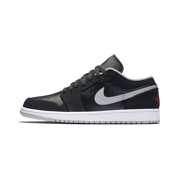 Jordan 1 Low “Black / Wolf Grey / White / Gym Red” (553558-032)