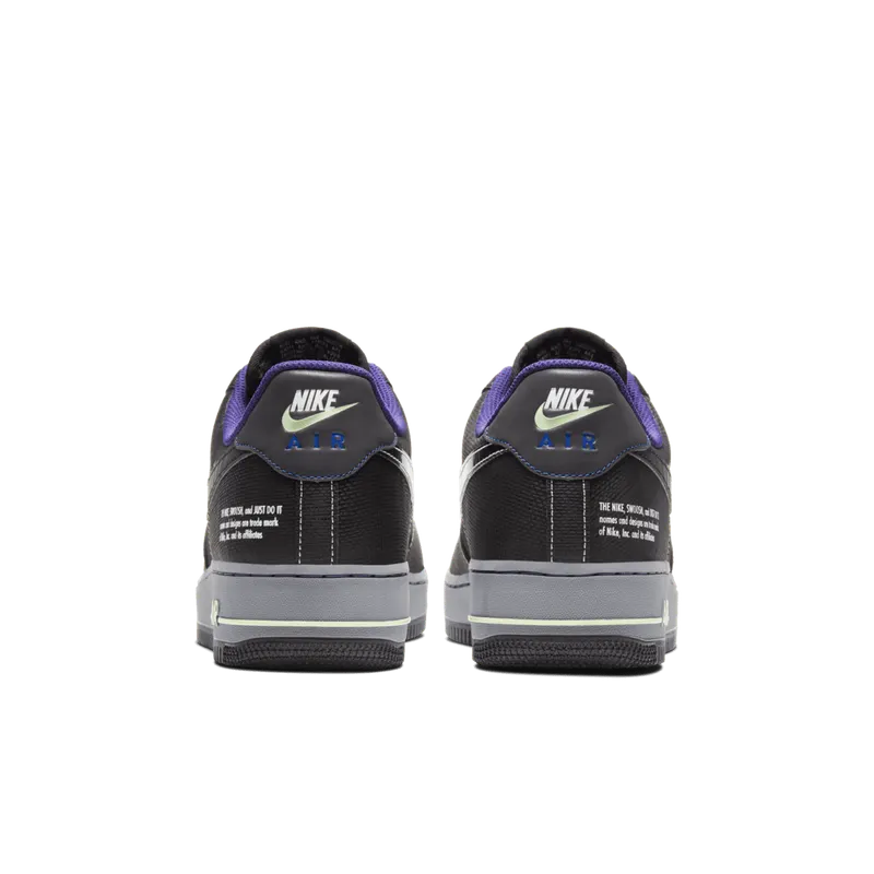 Nike Air Force 1 Low Future Swoosh Pack Black/Cool Grey-Vapor Green-Racer Blue (CT1621-001)