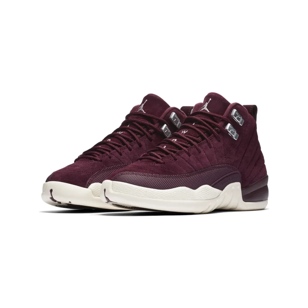 Jordan 12 Retro Bordeaux (GS) Bordeaux/Sail-Metallic Silver (153265-617)
