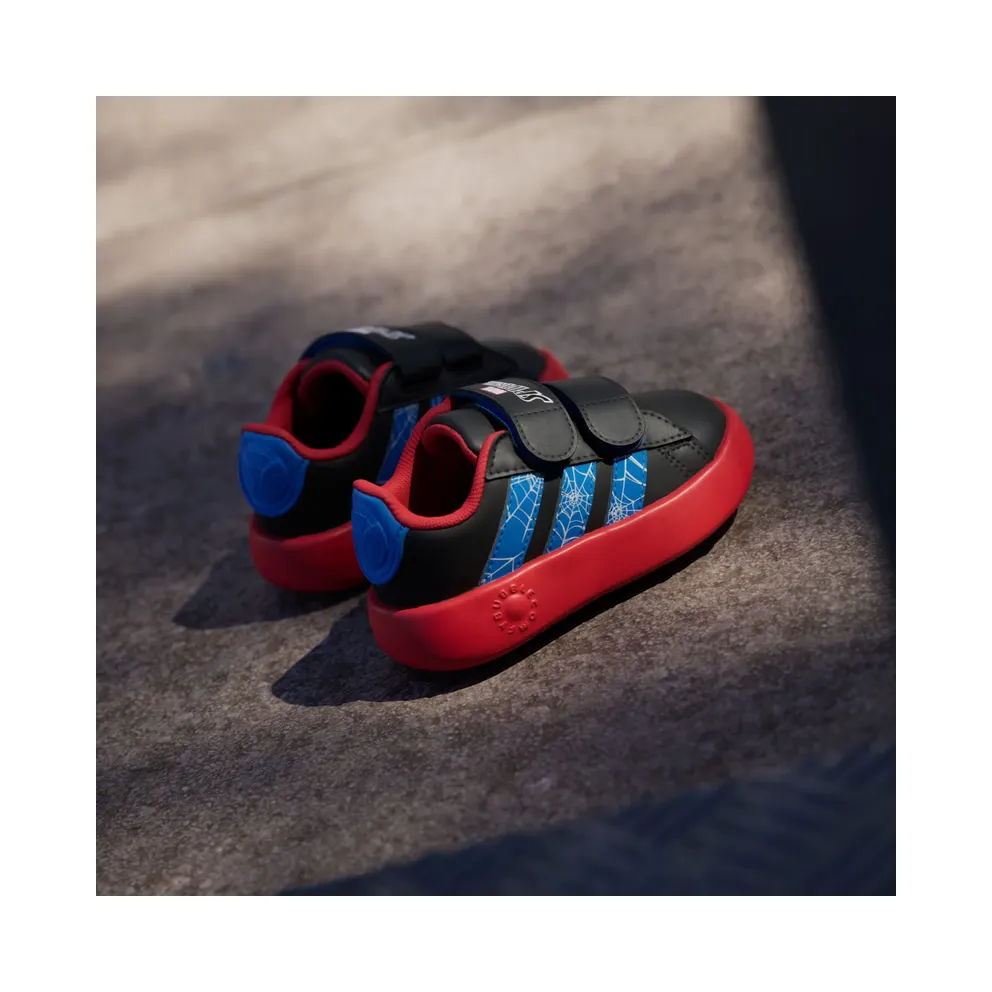 Adidas adidas x Marvel Spider-Man Grand Court Kids Core Black / Bright Blue / Pure Ruby (JQ7828)