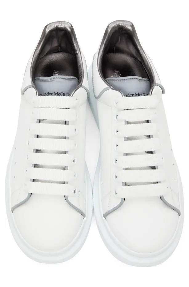 Alexander McQueen SSENSE Exclusive White Reflective Oversized Sneakers (561123WHTQK) (5)