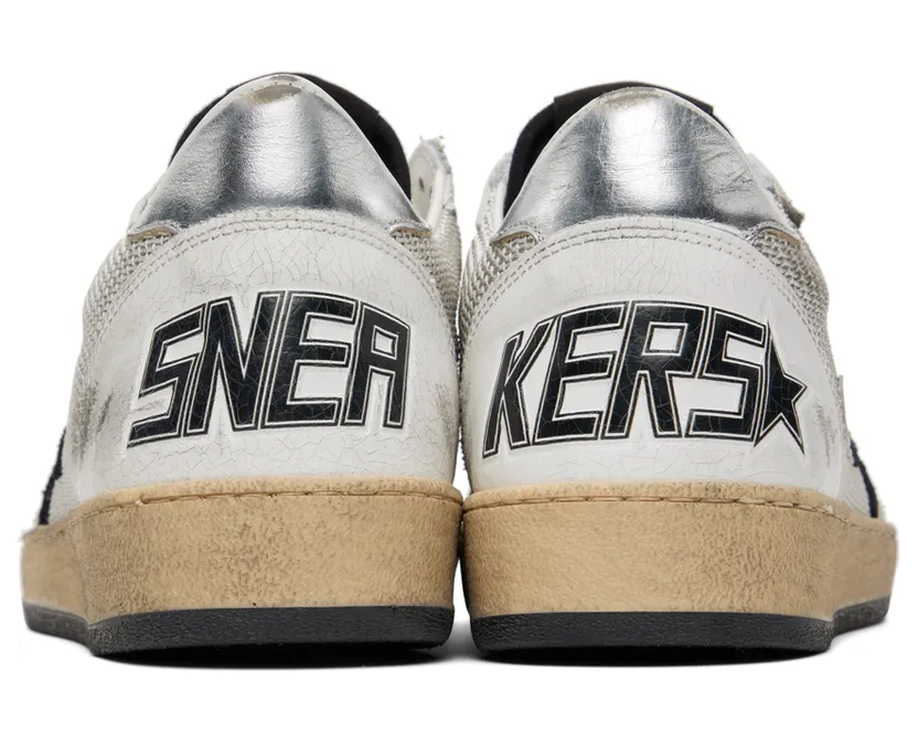 Golden Goose White & Gray Ball Star Sneakers (GMF00117.F003215.81780) (2)