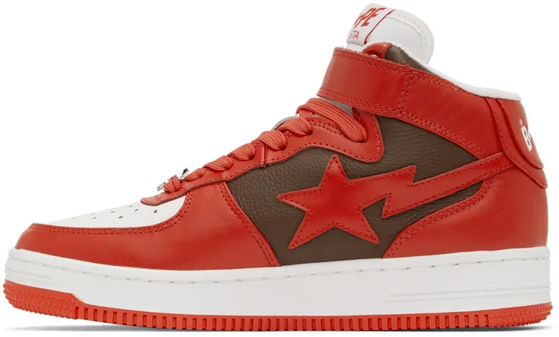 BAPE Red Sta #2 M1 Mid Sneakers (001FWI201010I)