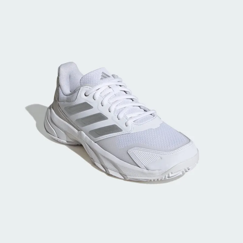 Adidas Courtjam Control 3 Clay Tennis Shoes Cloud White / Silver Metallic / Grey One (JS2894)