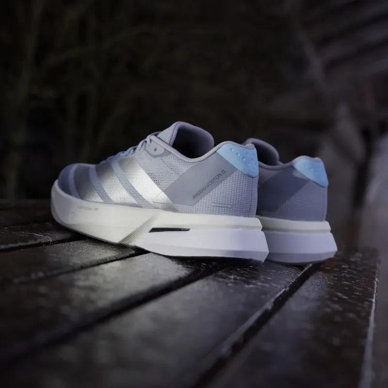 adidas Adizero Boston 13 Halo Silver Metallic Glow Blue (JS4949)