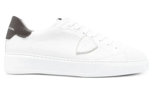 Philippe Model Temple Logo-patch Leather “White” (BTLU VZ01)
