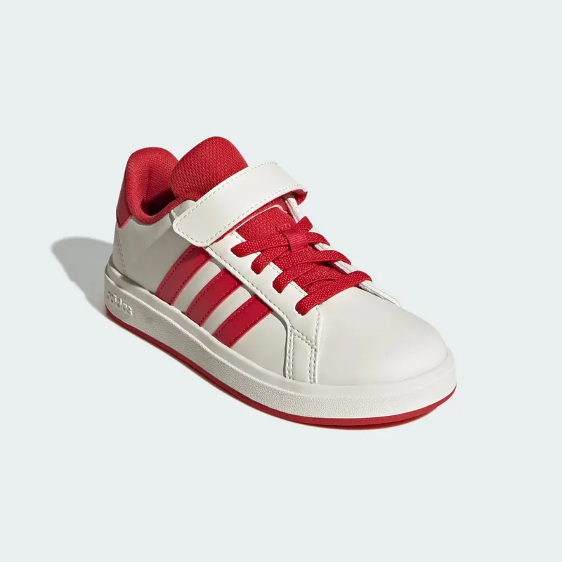 Adidas Grand Court 2.0 Kids Off White / Collegiate Red / Core Black (JQ8003)