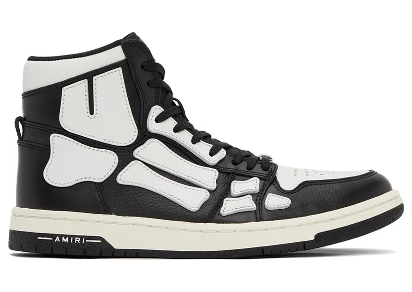 AMIRI Skel Top Hi Black Black White (PS22MFS002004)