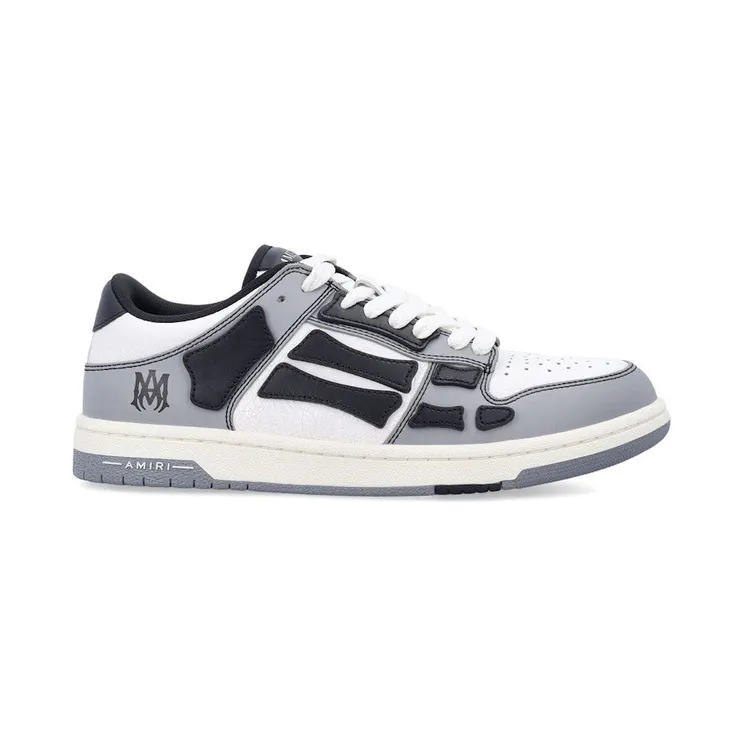 AMIRI Skel Top Low Varsity Grey Black (AWFOSR1062-001)