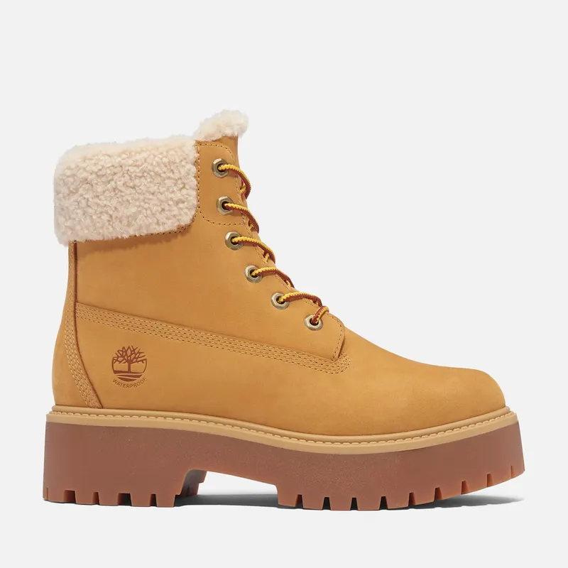Timberland Stone Street Warm-Lined Waterproof Platform Boot Wheat Nubuck (TB0A2PU6-754)
