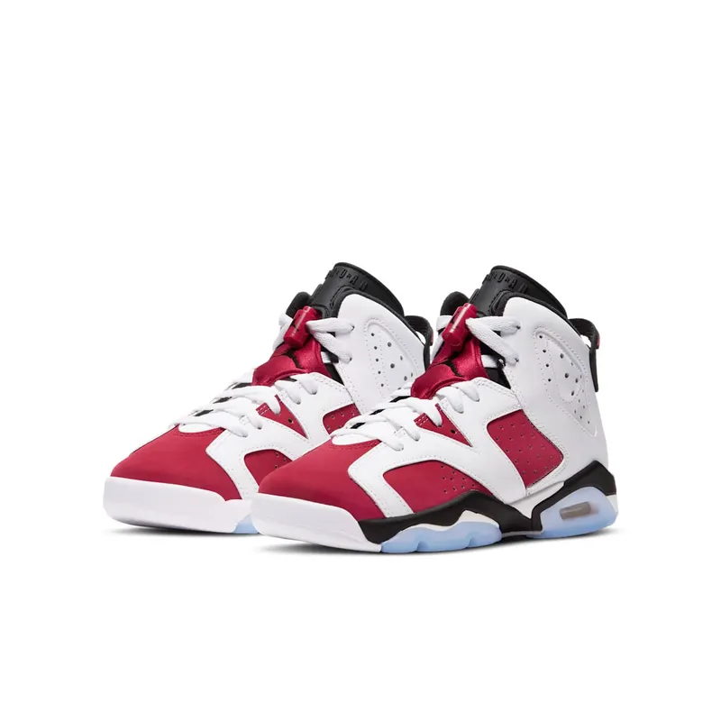 Jordan 6 Retro Carmine 2021 (GS) White/Black-Carmine (384665-106)
