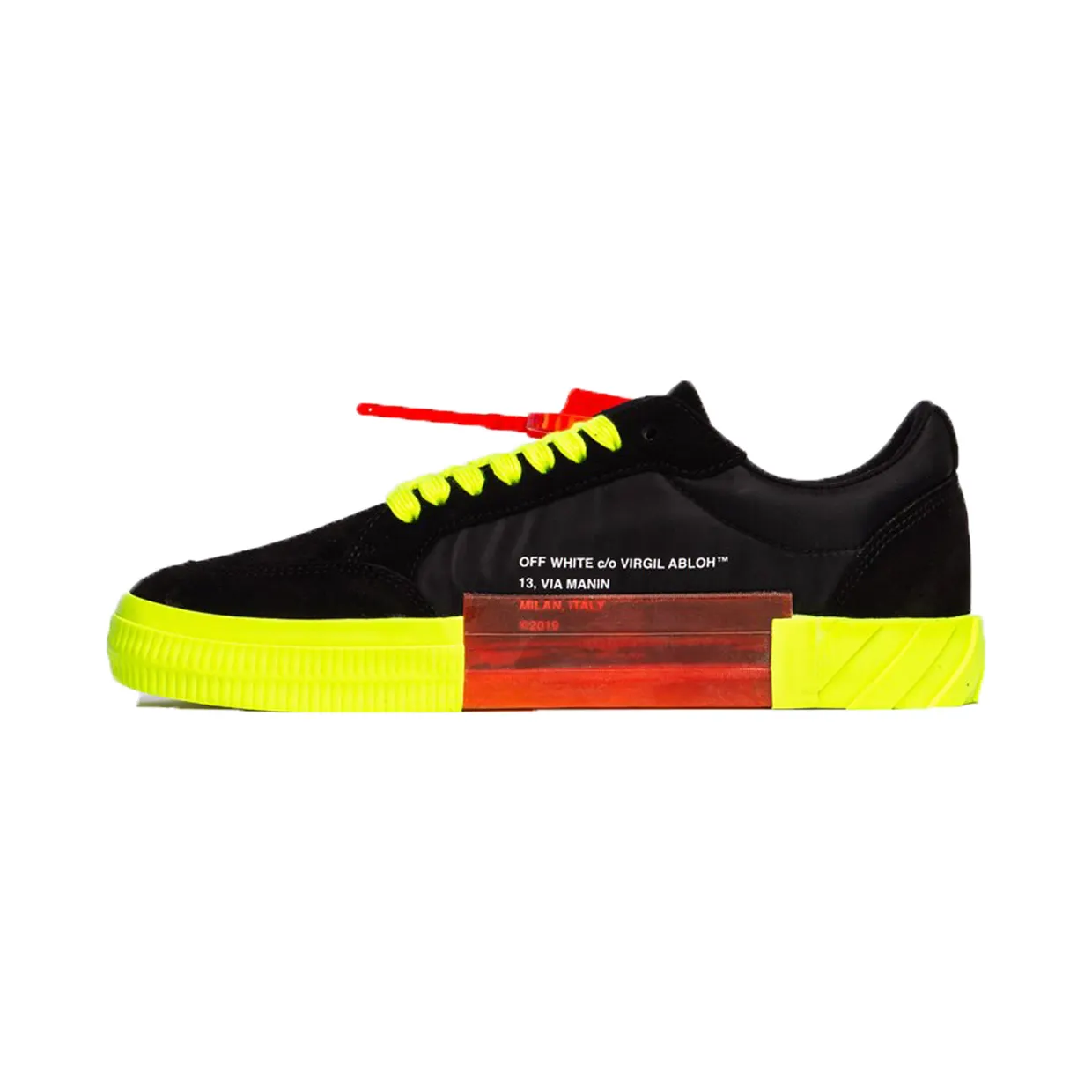 Off-White Vulcanized Sneaker Black/Yellow (OMIA085S20D390391062)