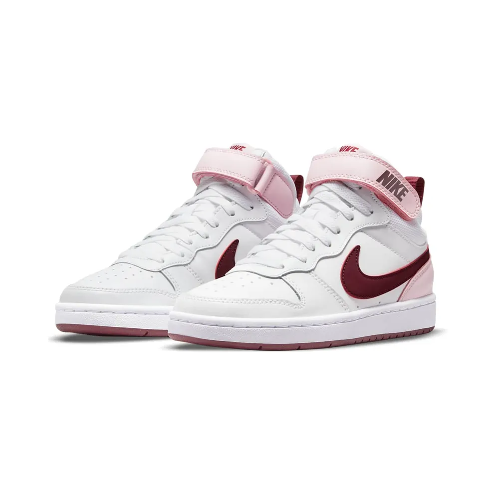 Nike Court Borough Mid 2 White Pink Foam (GS) (CD7782-104)