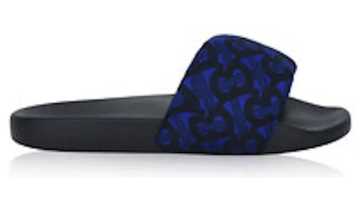 Burberry Furley Monogram Slides Deep Royal Blue (8048585)
