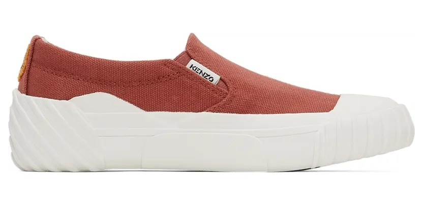Kenzo Black Tiger Crest Slip-On Sneakers (FB62SN420F50)