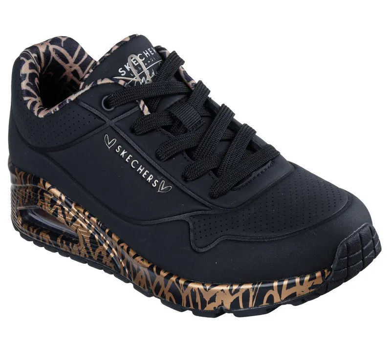 Skechers x JGoldcrown: Uno – Loving Love Sneaker Black/Roos Gold